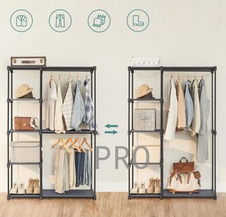 Guardaroba appendiabiti in lino per abiti