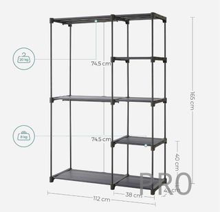 Guardaroba appendiabiti in lino per abiti