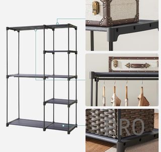 Guardaroba appendiabiti in lino per abiti