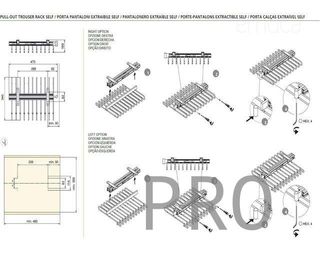 Appendiabiti estraibile per armadio - Emuca