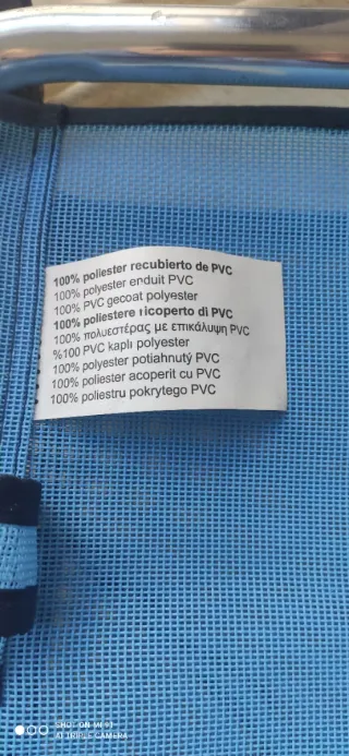 Sillón de playa plegable azul