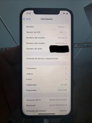 iPhone 12 64 GB con accesorios