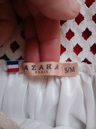 Falda corta  Ibicenca boho Azara Paris blanca S/M