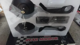 2 Espejos Retrovisores Moto Negros