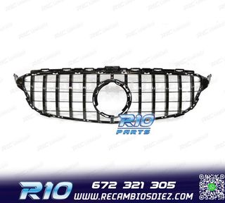 PARRILLA MERCEDES W205 19- LOOK AMG GT NEGRO