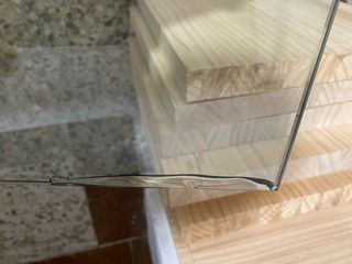 Mesa de cristal y metal comedor/oficina