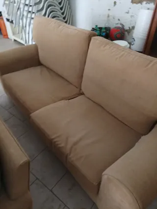 Conjunto Sofás 3+2 Beige Tela