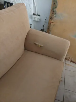 Conjunto Sofás 3+2 Beige Tela