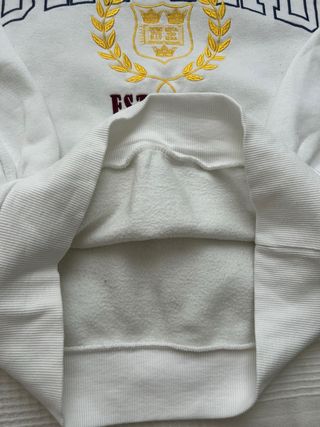 Sudadera Oxford Blanca Talla S
