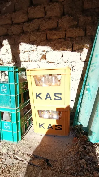 6 bottiglie di vetro KAS o Coca Cola da 1 litro