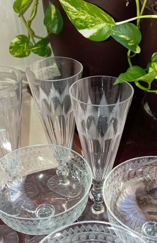 Cristalería Antigua Copas y Vasos años 60-70