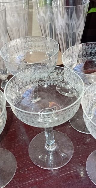 Cristalería Antigua Copas y Vasos años 60-70