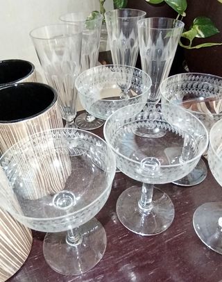 Cristalería Antigua Copas y Vasos años 60-70