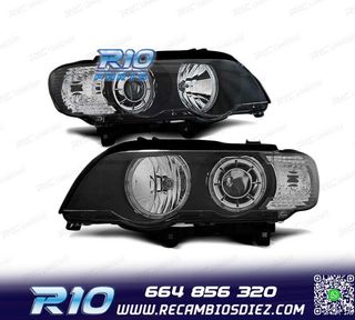 FAROS OJOS ANGEL LED NEGRO APTOS XENON BMW X5 E53 99-03