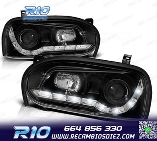 FAROS VOLKSWAGEN VW GOLF 3 LED DIURNA NEGROS