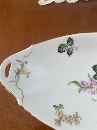 Bandeja porcelana Bohemia antigua