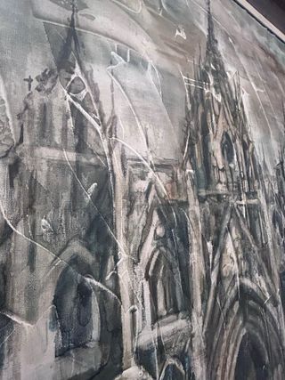 Cuadro Original Catedral Barcelona Firmado