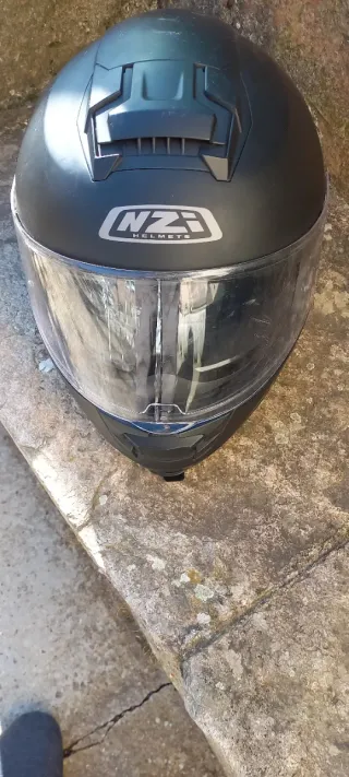 Casco de moto integral negro