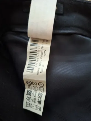 Pantalón Massimo Dutti Negro Talla 38