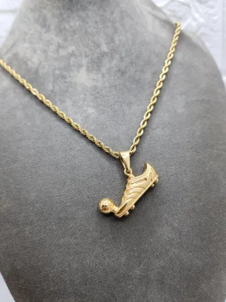 Colgante Bota Fútbol Chapado Oro