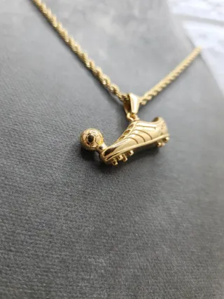 Colgante Bota Fútbol Chapado Oro