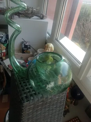 Vaso Vetro Soffiato Murano Artistico
