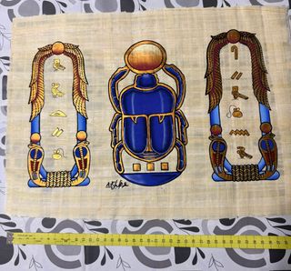 Papiro Egizio Dipinto 40x29 cm