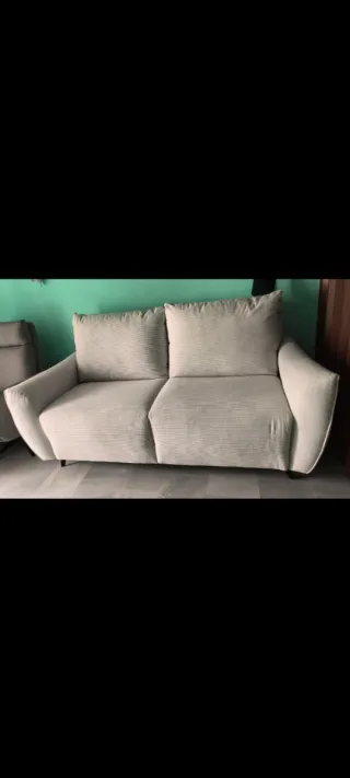 Sofá Cama italiano Beige colchón de 140x190