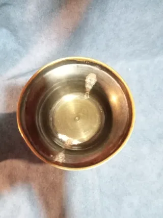 Vaso vintage ottone inciso decorato