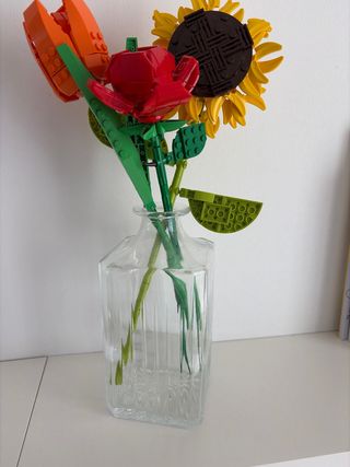 Fiori LEGO in vaso di vetro