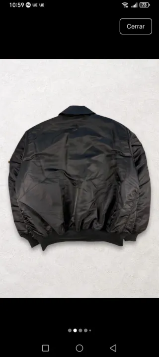 Chaqueta Alpha Industries Negra Talla XXL