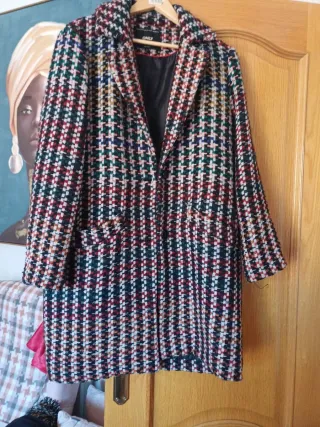 Abrigo ONLY cuadros multicolor