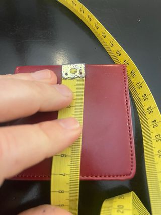 Portamonete in pelle rosso