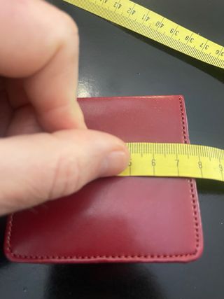 Portamonete in pelle rosso