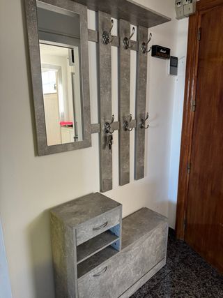 Mueble entrada perchero espejo zapatero