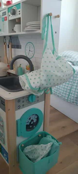 Cocina Infantil Madera Pizarra Accesorios