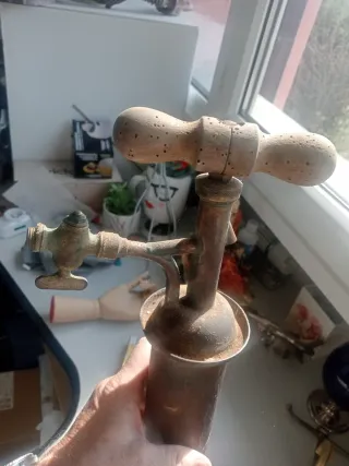 Antica Pompa Travaso Ottone Vintage '900