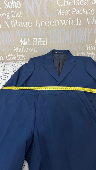 Traje Zara azul pant talla40. Americana talla 46