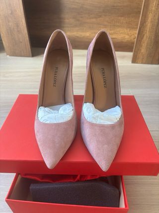Zapatos de tacón Pura Lopez rosa