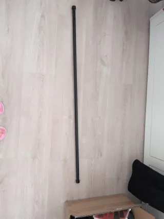 Barra cortinas Ikea negra metal