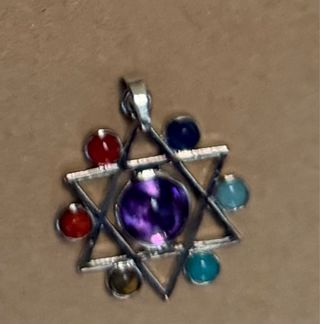 Colgante Estrella 7 Chakras Amatista