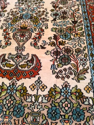 Alfombra Persa Lana Beige y Naranja