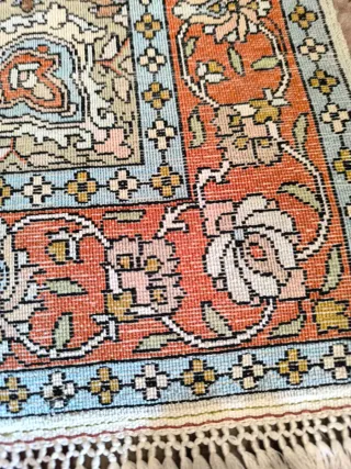 Alfombra Persa Lana Beige y Naranja