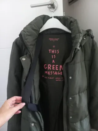 Parka verde militar adolescente/mujer