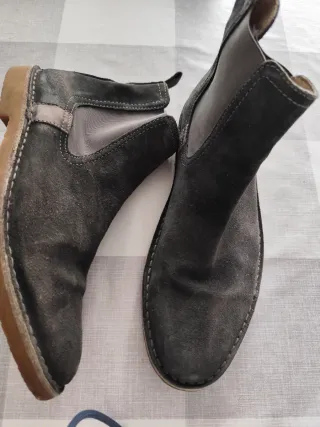 Botas Chelsea Hombre Ante Gris