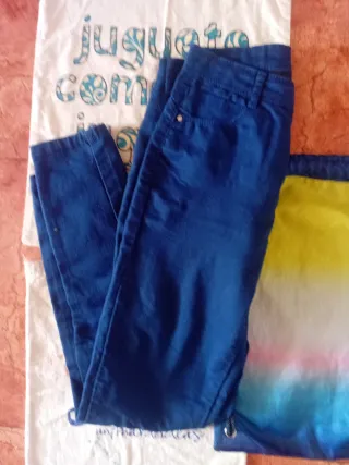 Pantalón azul mujer Talla S