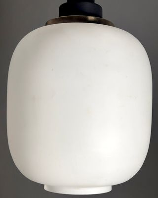 Lampada sospensione mid century vetro opalino