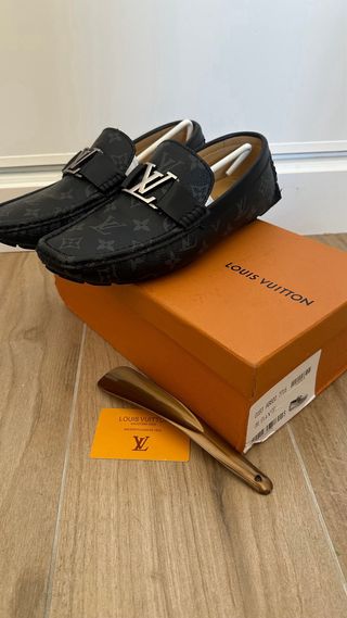 Mocasines Louis Vuitton Negro Flores
