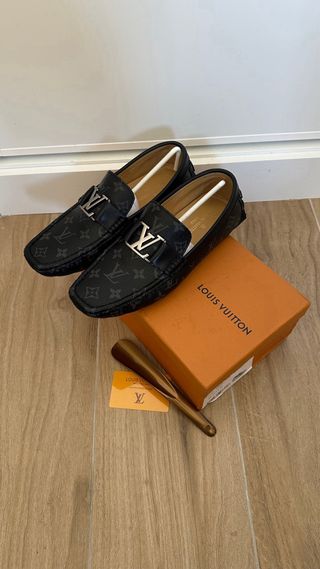 Mocasines Louis Vuitton Negro Flores