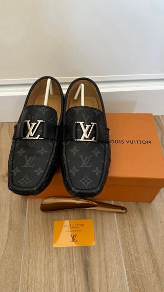 Mocasines Louis Vuitton Negro Flores